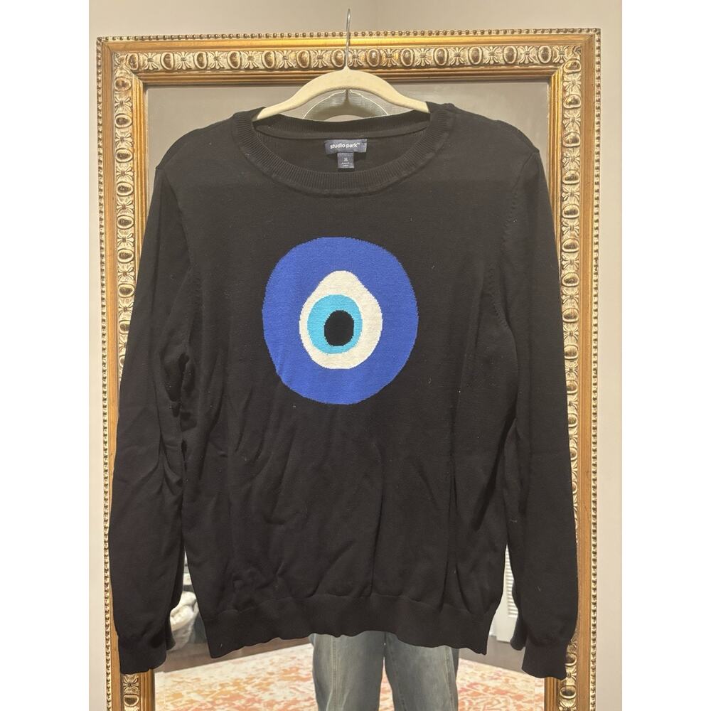 Studio Park QVC Evil Eye Sweater, XL